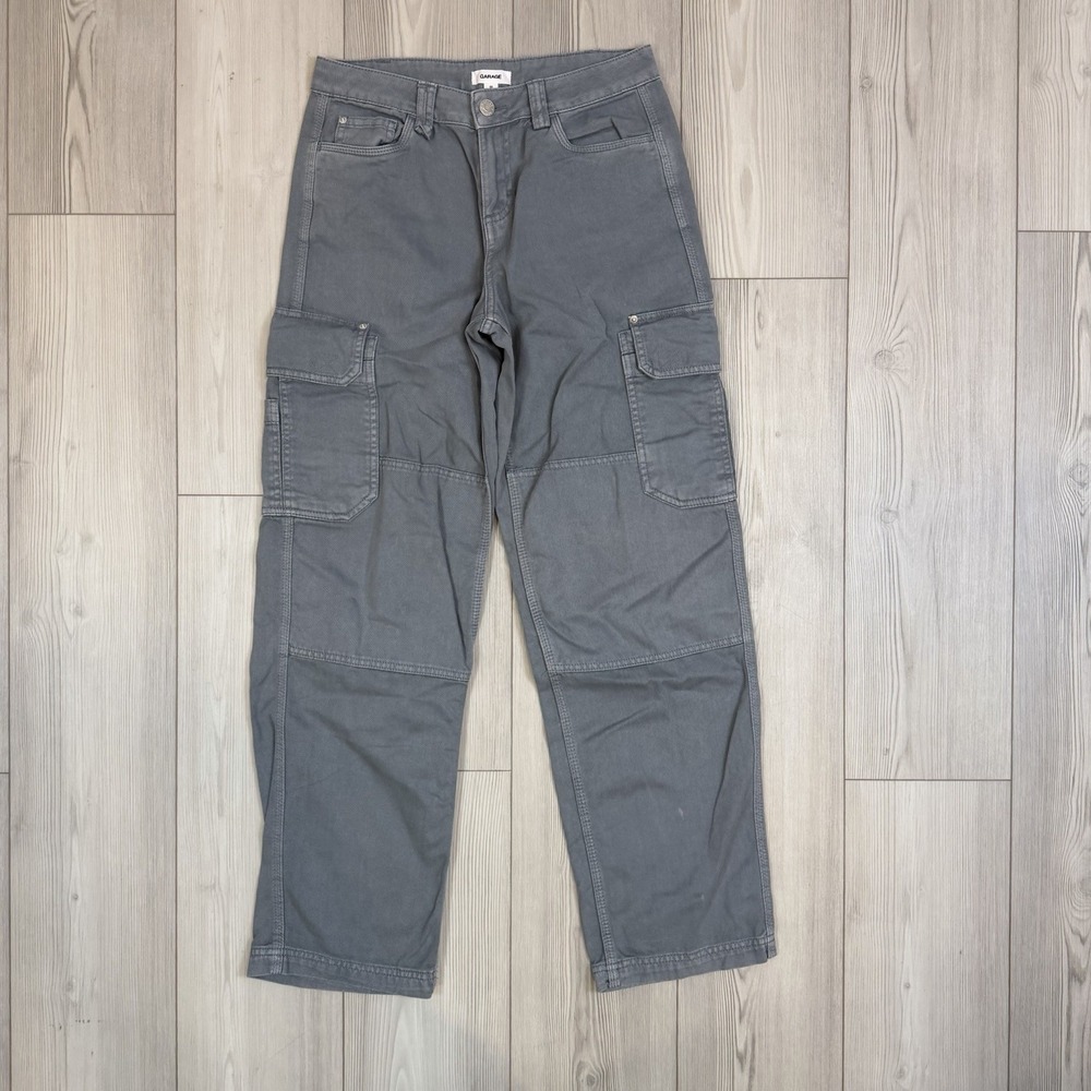 Garage Womens 03 30x31 Cargo Pants Gray Carpenter Pockets Baggy Y2K Style